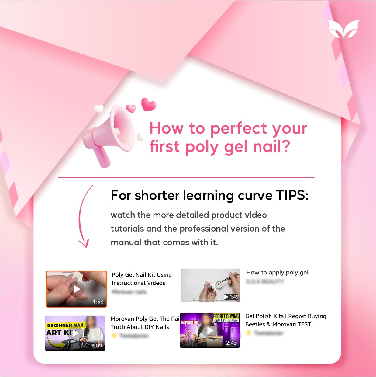 Poly Gel Nail Kit for Beginners: 15 Colors Gel Extension Nail Starter Kit with S